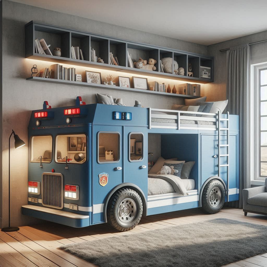 Sound the Alarm for Fun: Ignite Imagination with a Fire Truck Bunk Bed!